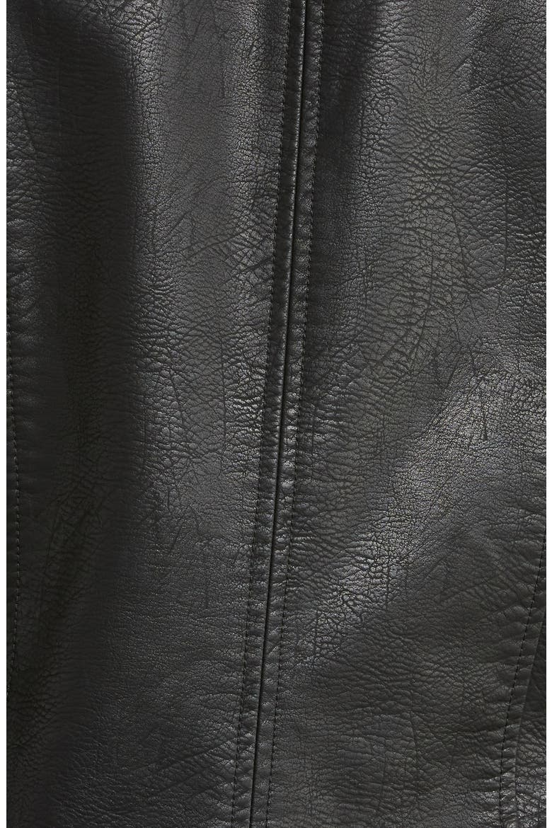 Lifechanger Faux Leather Moto Jacket, Alternate, color, BLACK/ SILVER MATTE METAL