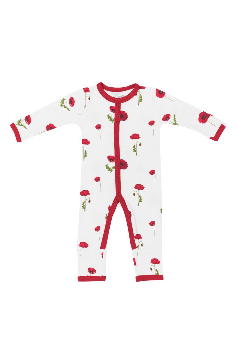 Kyte BABY Cloud Poppies Snap Romper, Main, color, Cloud Poppies