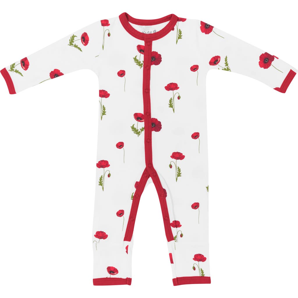 Kyte Baby Cloud Poppies Snap Romper In Multi