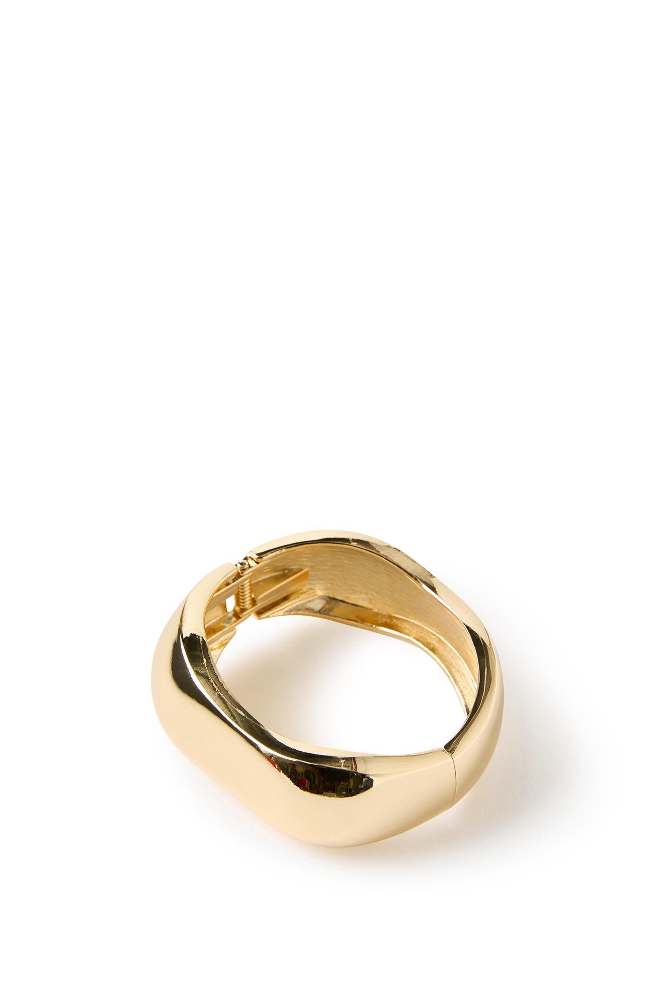 Up Gold Bubble Hinge Bangle