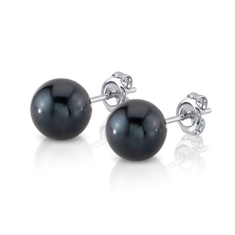 Akoya Round Pearl Stud Earrings 8-8.5mm