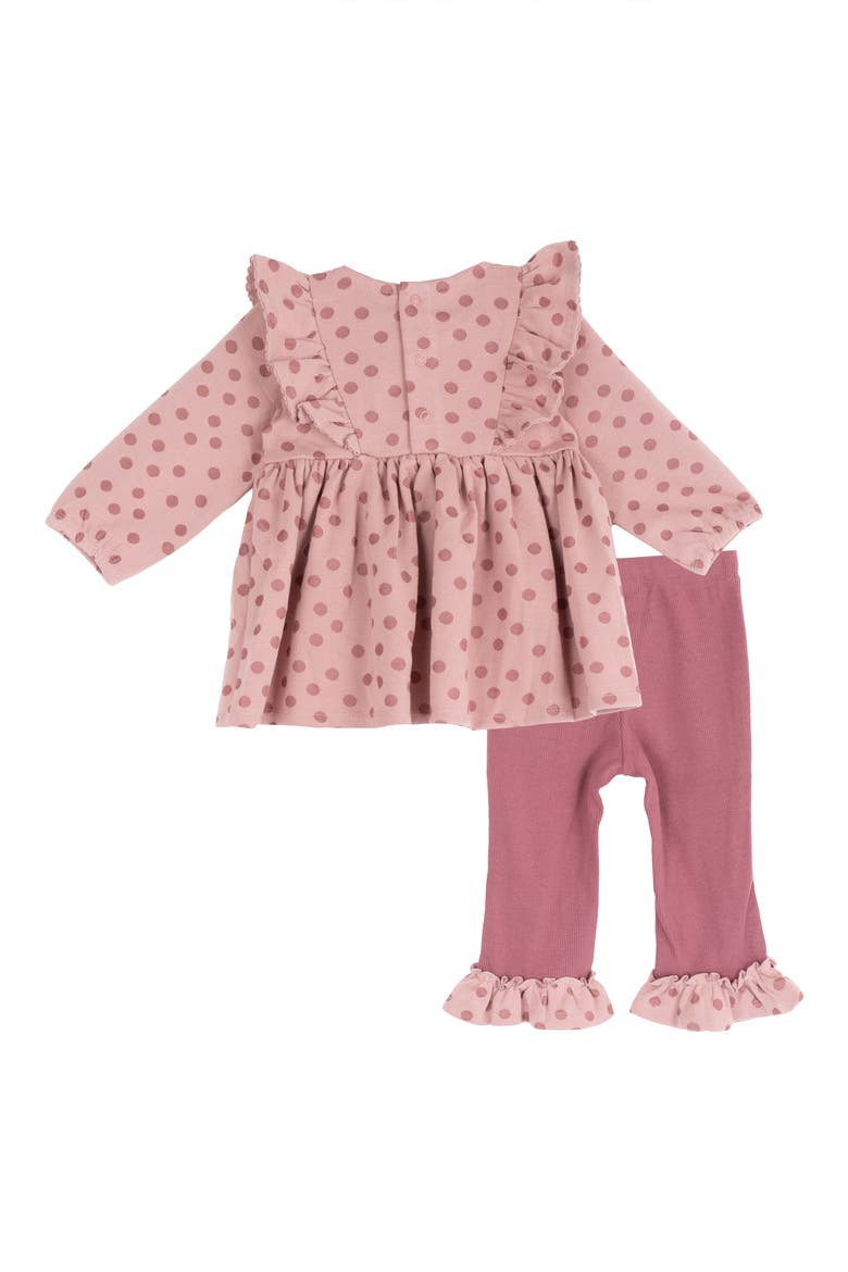 Kids' Polka Dot Top & Leggings Set, Alternate, color, PURPLE