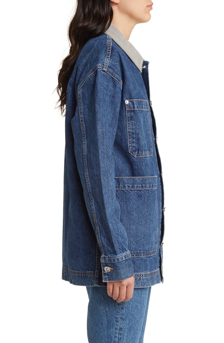 SLVRLAKE Oversize Denim Workwear Jacket, Alternate, color, 