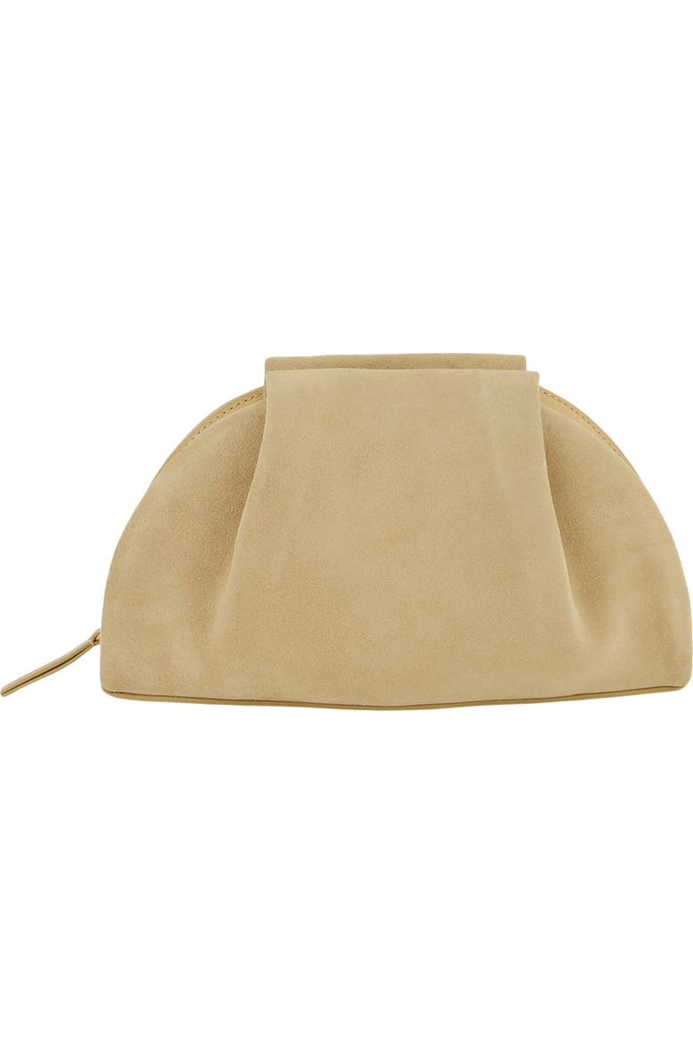 Vince Ava Suede Clutch, Main, color, Maiz