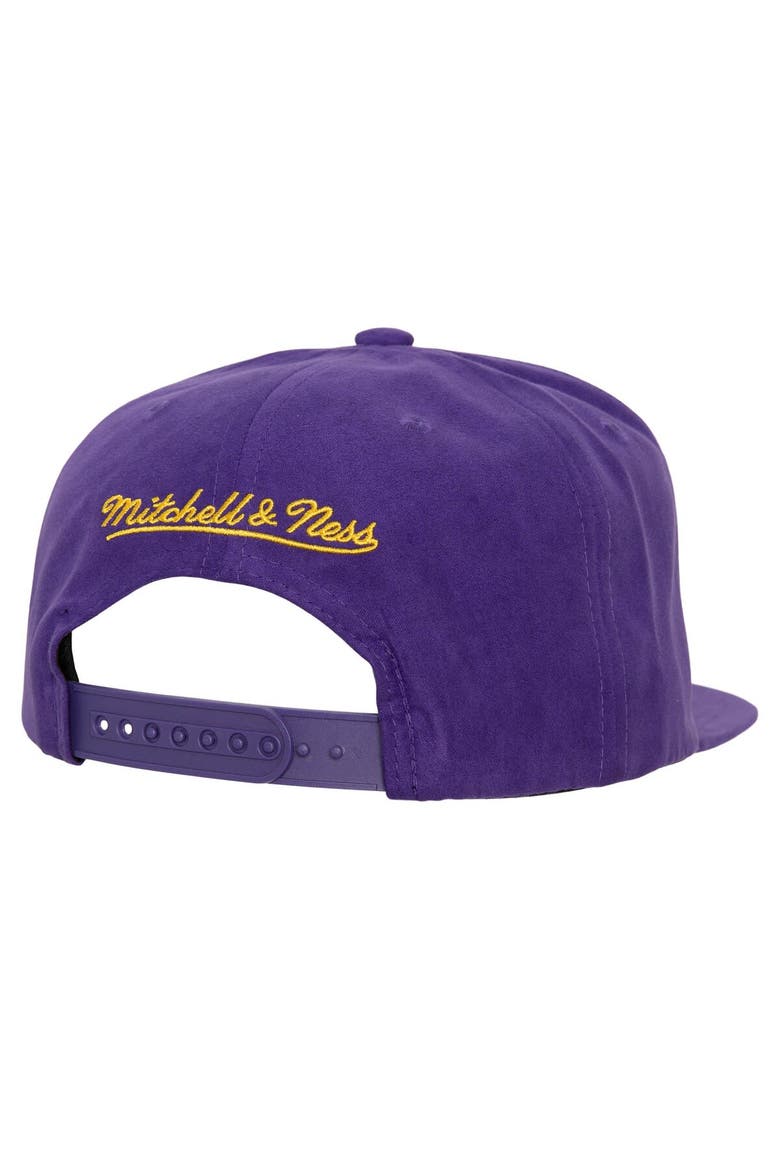 Men's Mitchell & Ness Purple Los Angeles Lakers Sweet Suede Snapback Hat, Alternate, color, Purple
