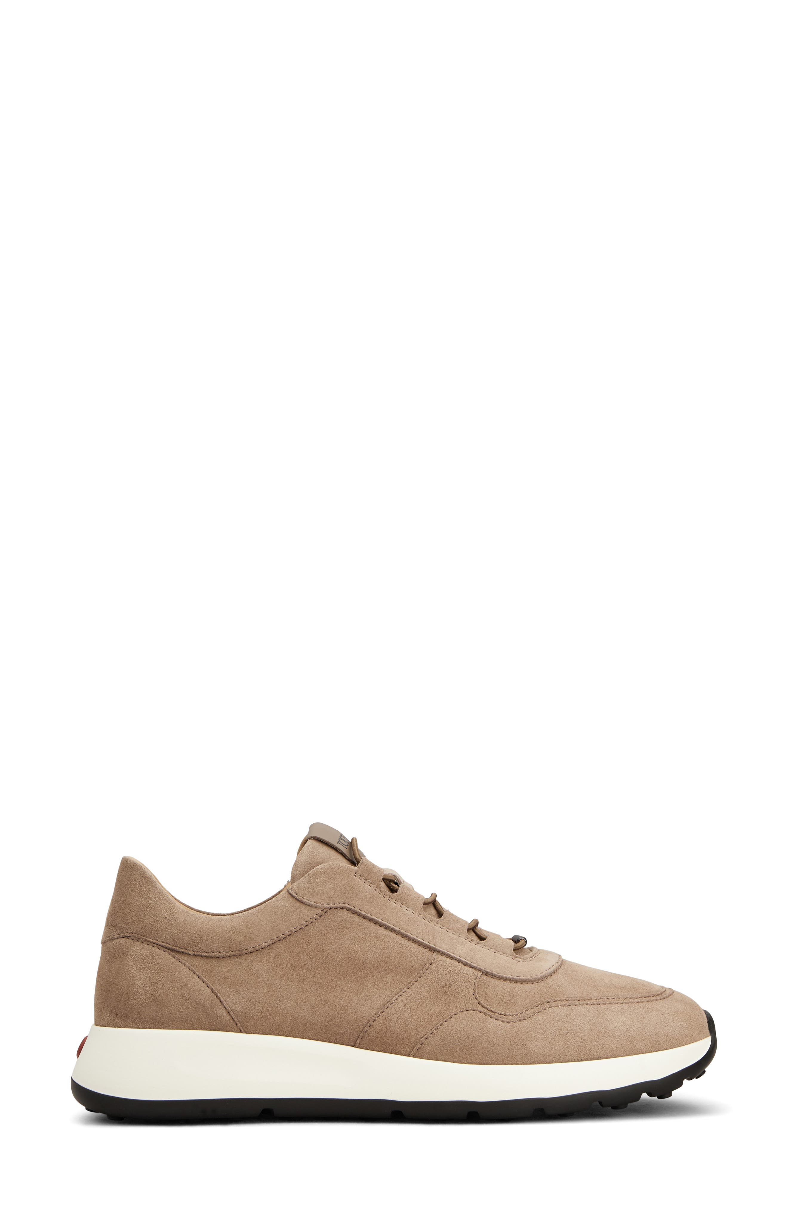 Elastic Lace Leather Sneaker, Alternate, color, CRETA CHIARO/ ARGILLA
