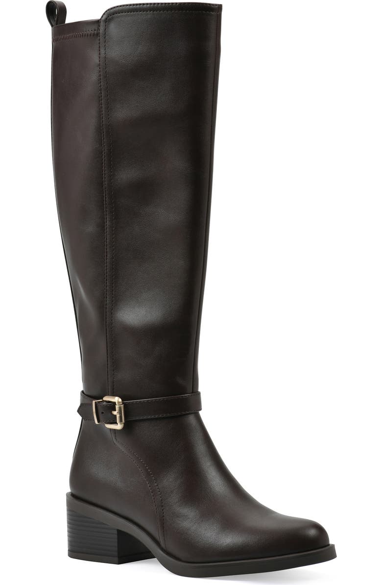 White Mountain Footwear Custard Tall Boot, Main, color, Dark Brown Smooth