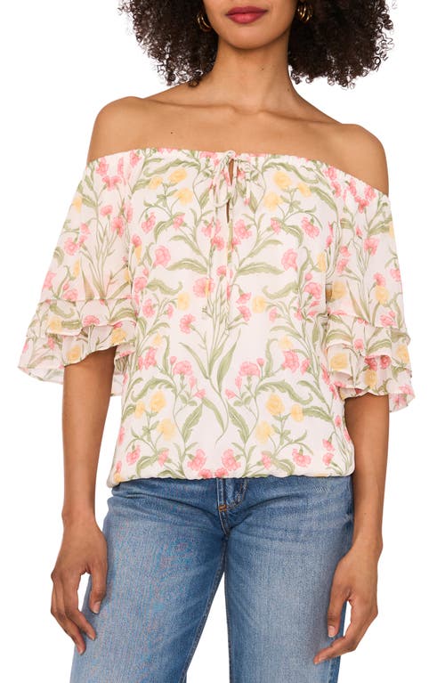 Vince Camuto Off The Shoulder Flutter Sleeve Shirt
