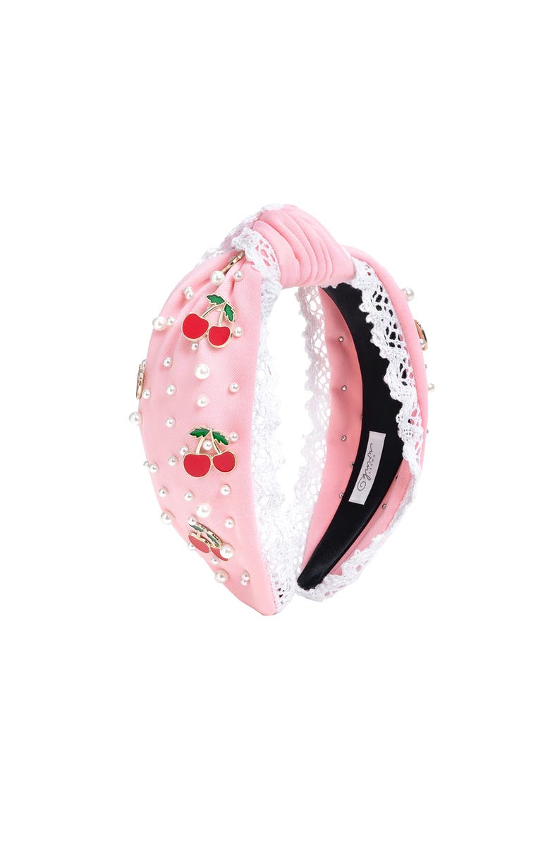 Sweet Wink Berry Gemstone Headband, Main, color, Pink