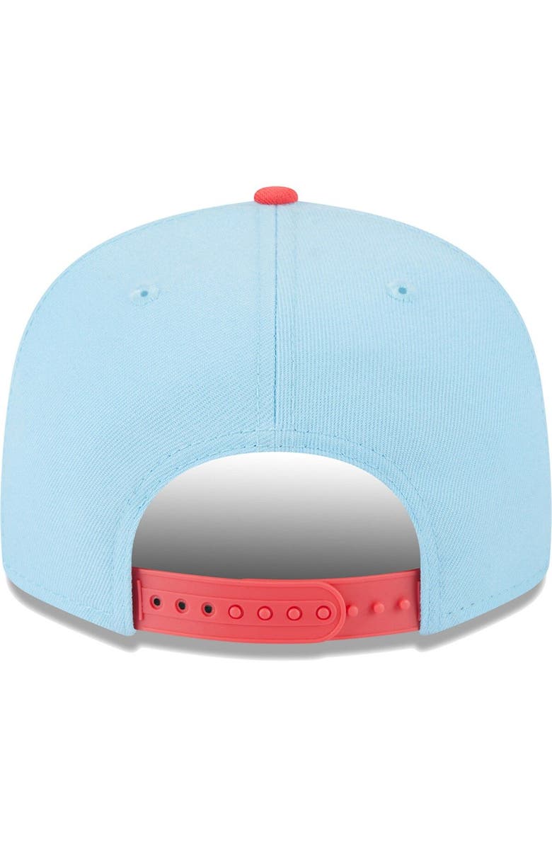 New Era Men's New Era Powder Blue/Red Washington Wizards 2-Tone Color Pack 9FIFTY Snapback Hat, Alternate, color,