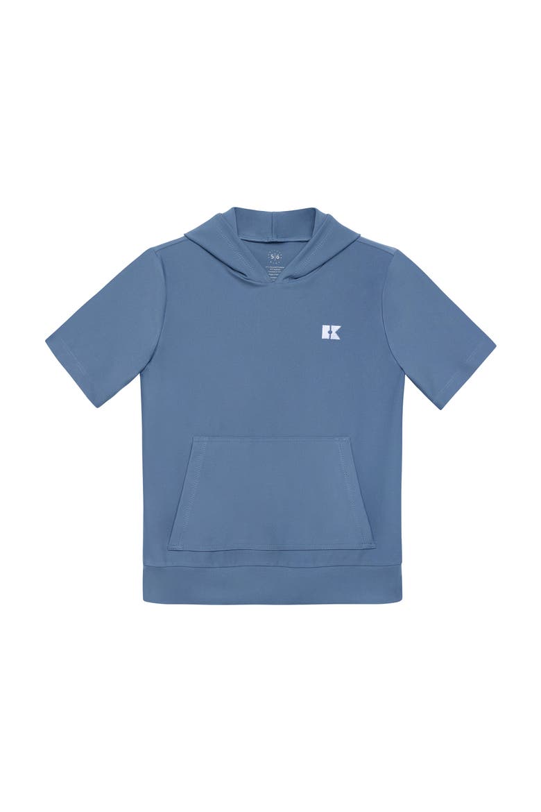 Short Sleeve Hoodie, Main, color, Slate