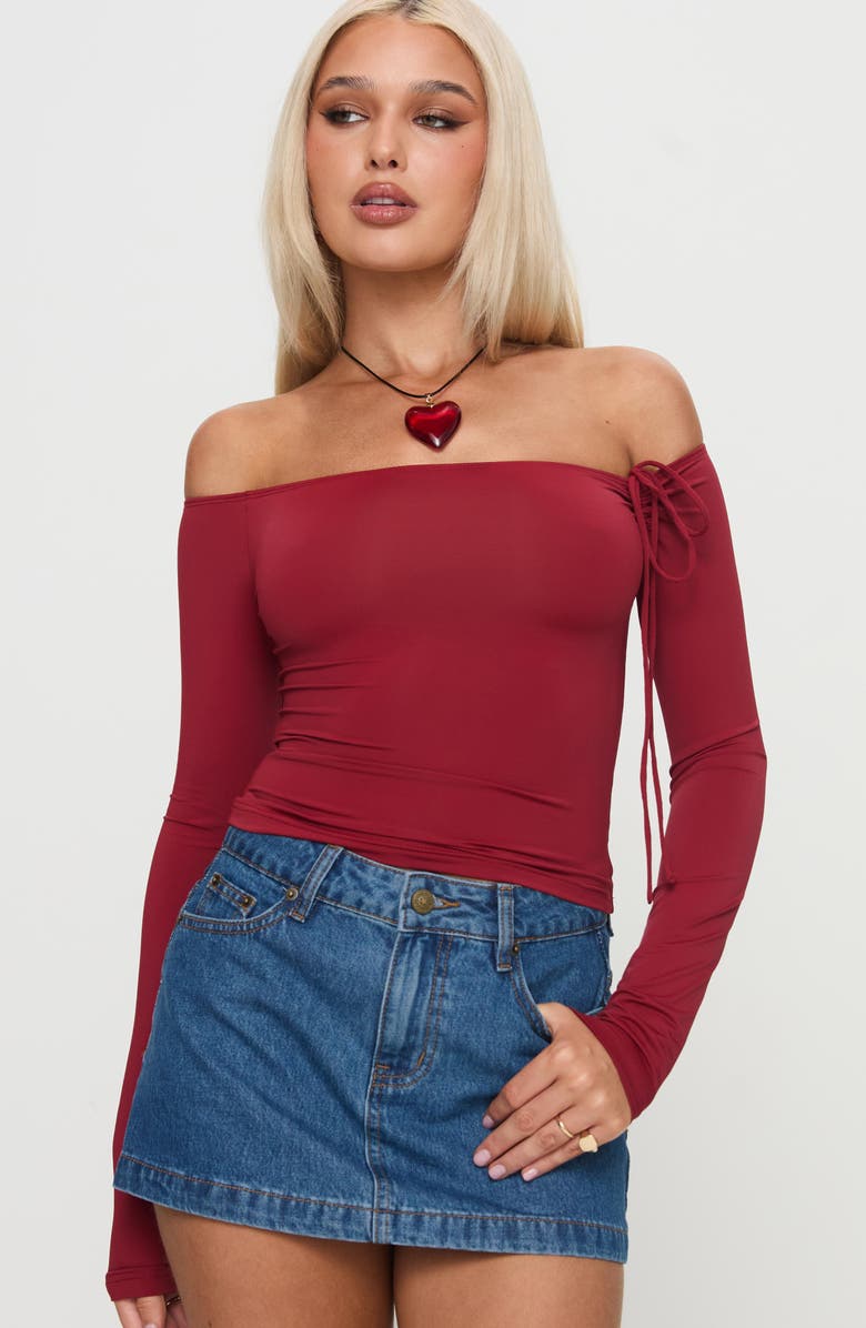 Princess Polly Nicolina Low Rise Denim Miniskirt, Alternate, color, Light Wash