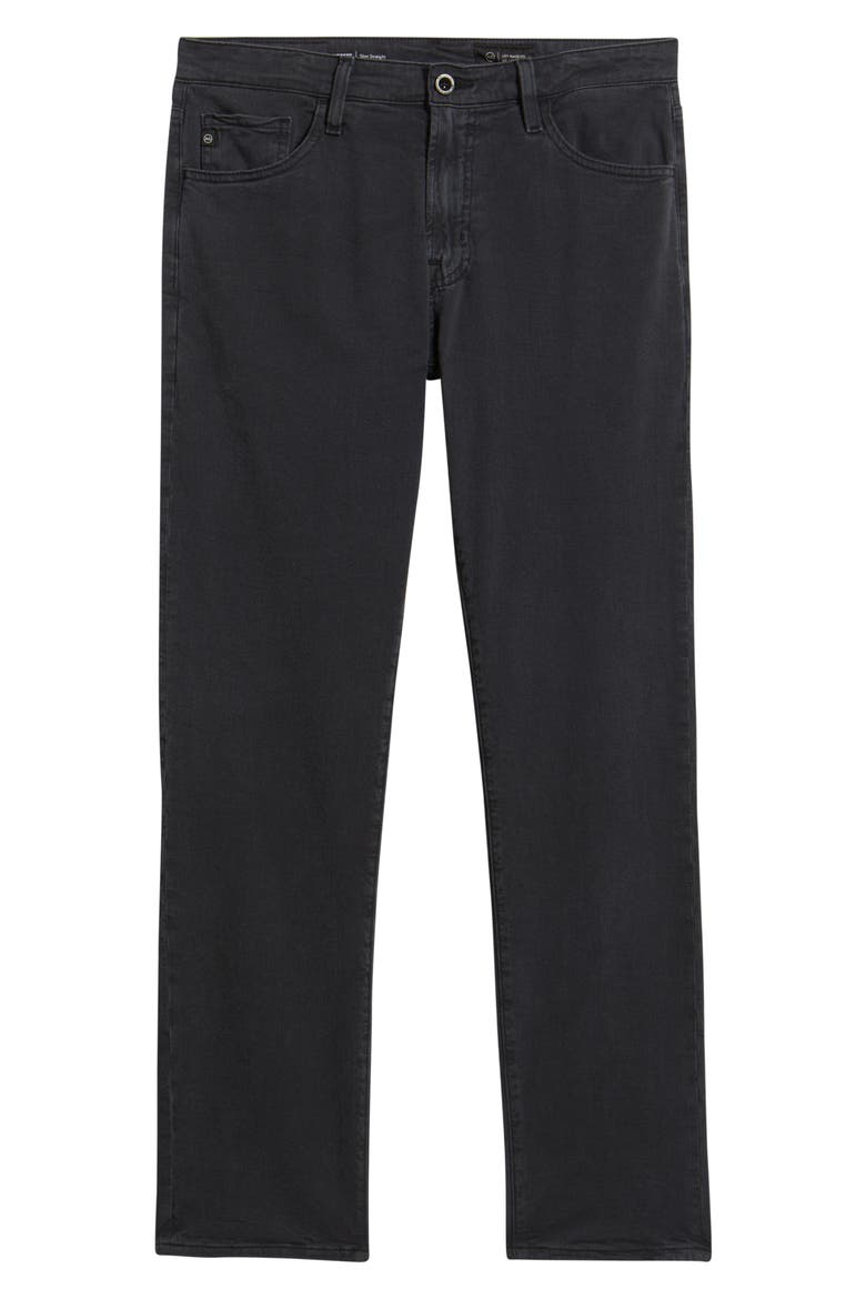 Everett Slim Straight Leg Cotton & Linen Blend Pants, Alternate, color, SULFUR ANTIQUE BLACK