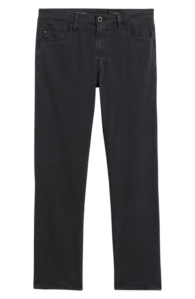 AG Everett Slim Straight Leg Cotton & Linen Blend Jeans, Alternate, color, Sulfur Antique Black