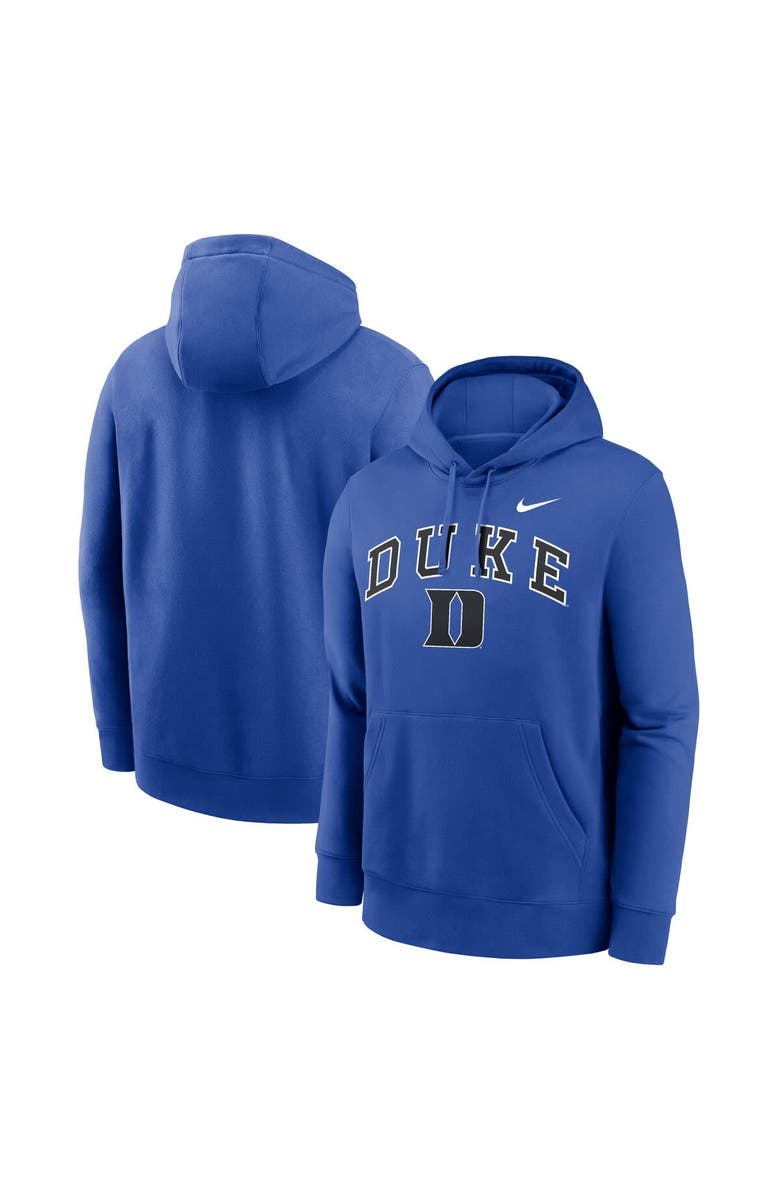 Nike Men's Nike Royal Duke Blue Devils Club Fleece Arch Pullover Hoodie, Alternate, color, Royal