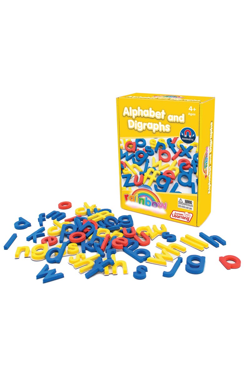 Junior Learning Alphabet and DIGRAPHS Print Rainbow Set of 56, Main, color, Multicolored