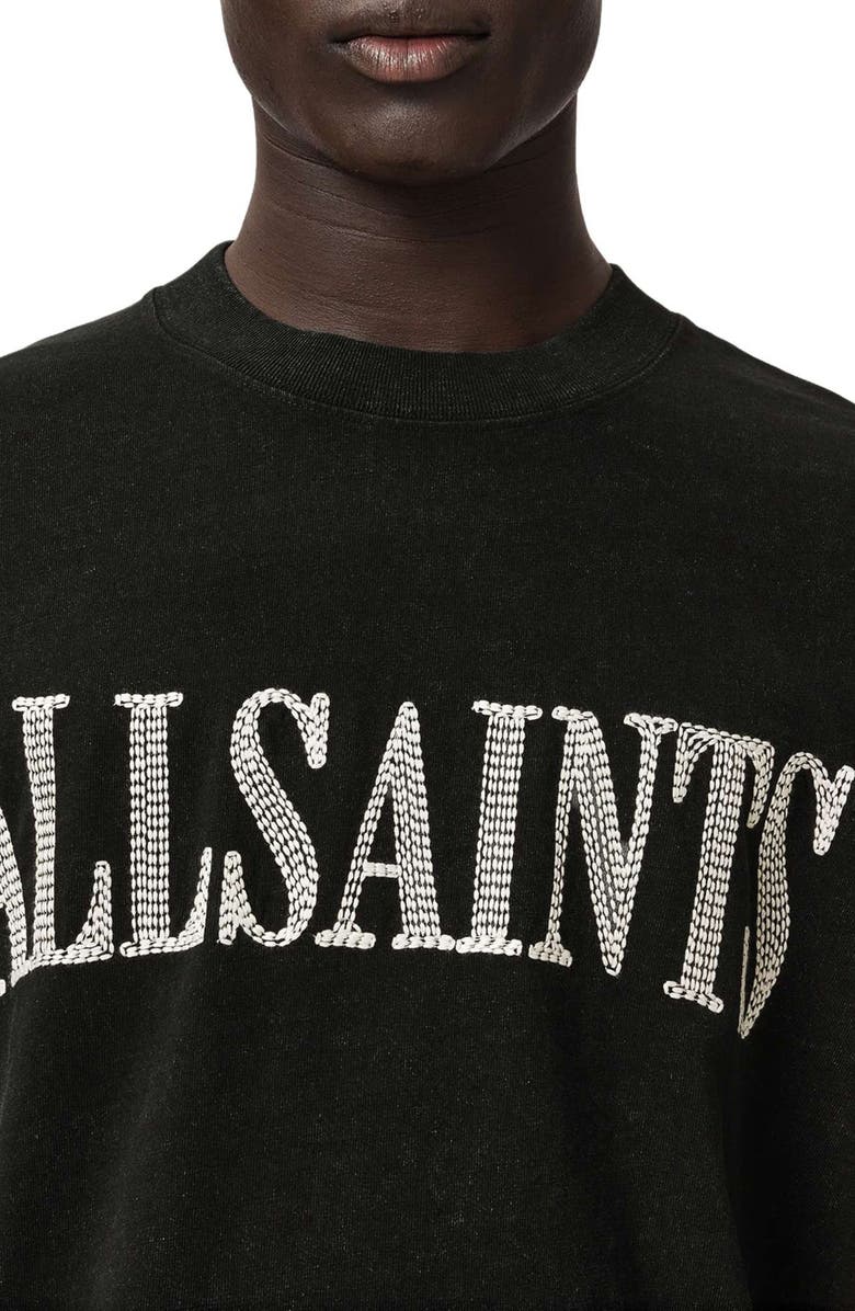 AllSaints Dash Graphic T-Shirt, Alternate, color, Washed Black