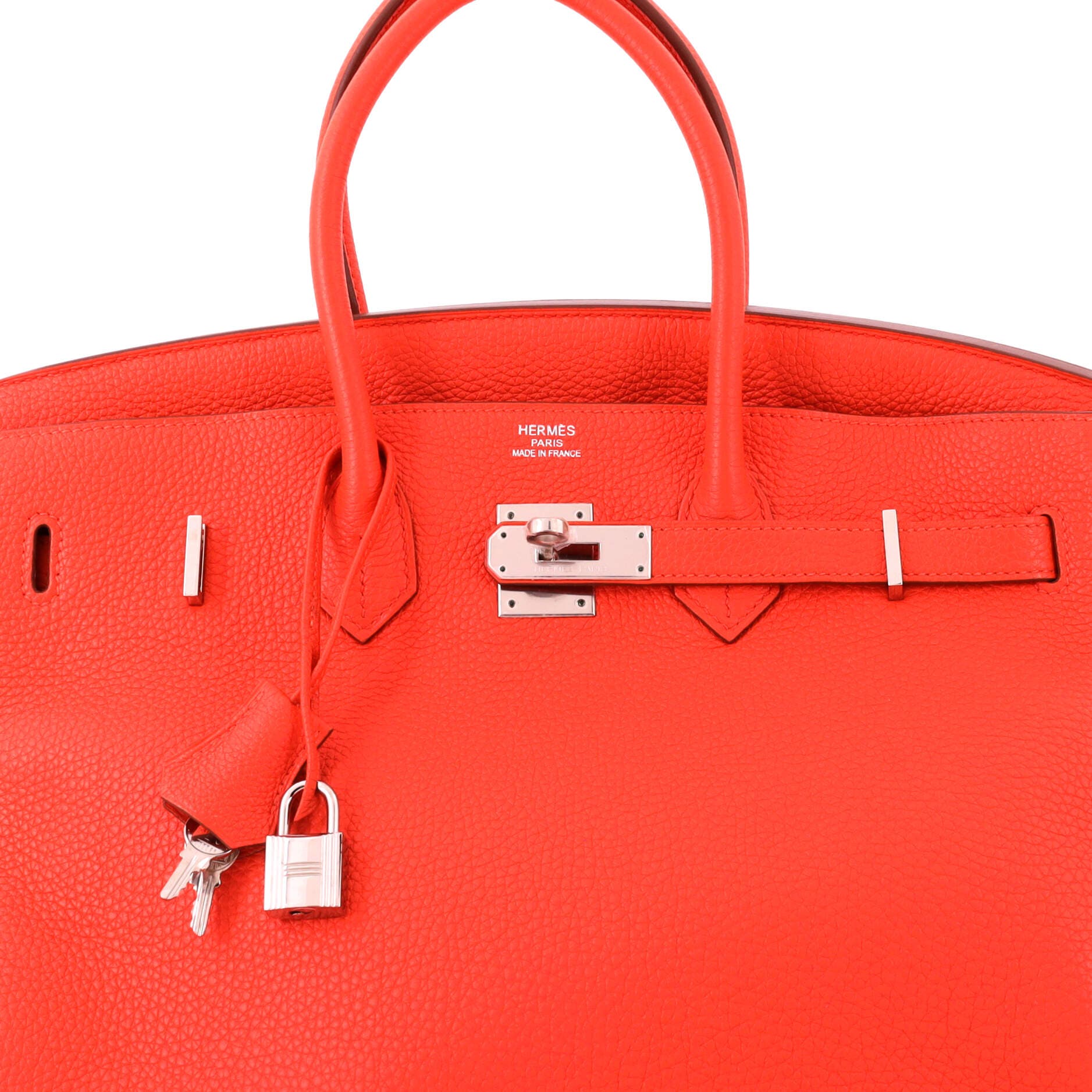 Pre-Owned Hermes Birkin Handbag Orange Togo with Palladium Hardware 35, Alternate, color, Capucine