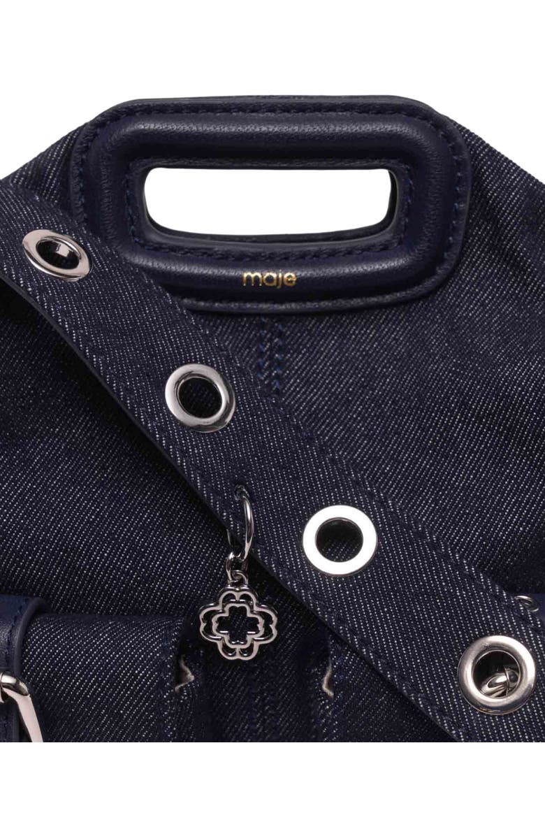 maje Miss M pockets denim bag, Alternate, color, Navy