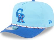 New Era Men's New Era Light Blue/Blue Colorado Rockies 2025 Fourth of July Golfer Snapback Hat