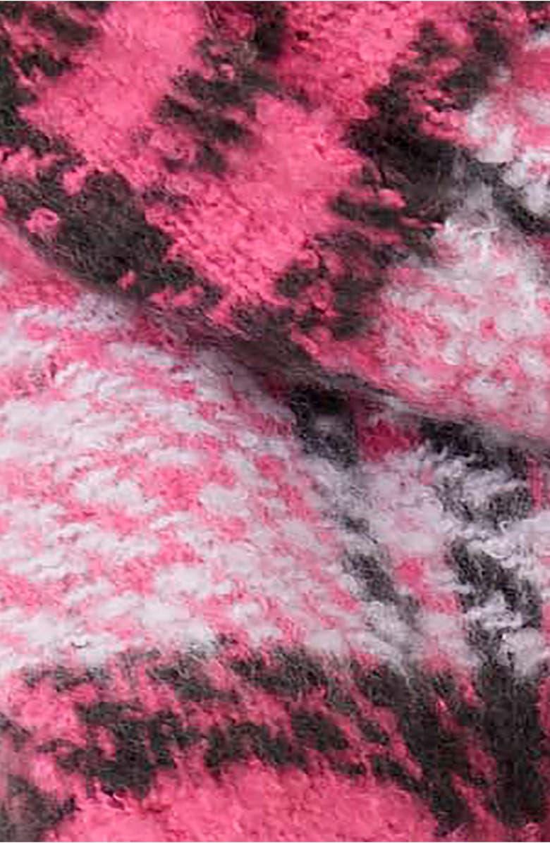 Free People Homecoming Plaid Blanket Scarf, Alternate, color, Bubblegum