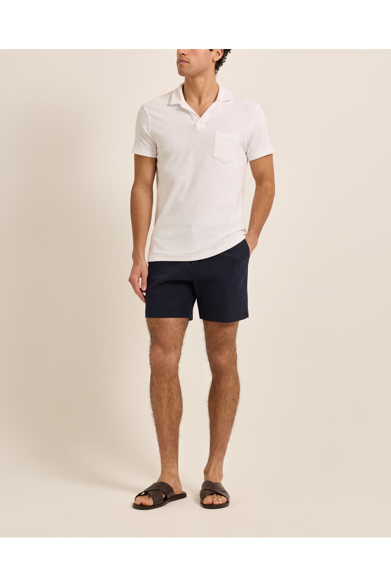 Terry Towelling Tailored Fit Towelling Polo Shirt, Main, color, White