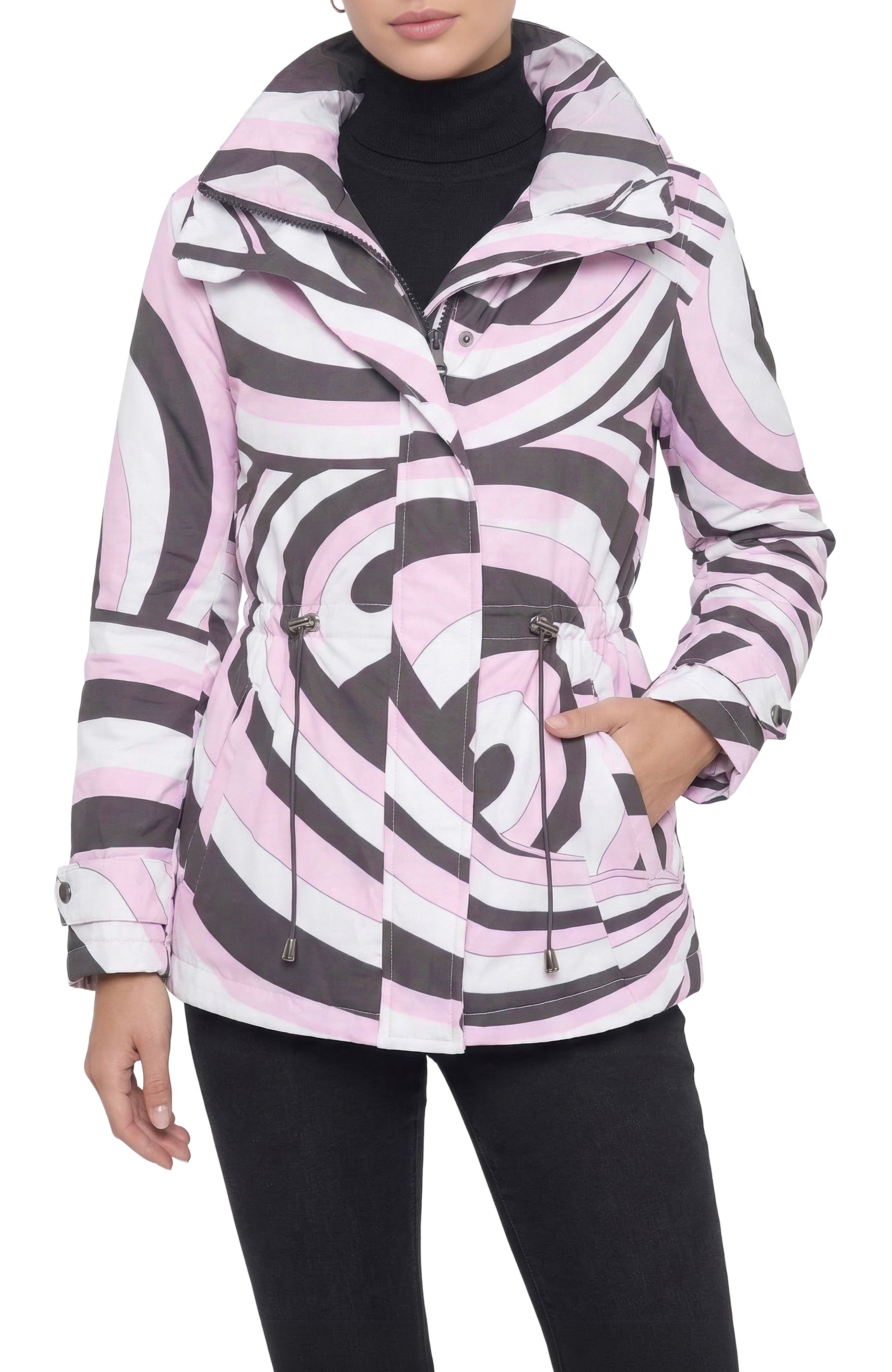 Lightweight Printed Jacket, Concealed Hood - image 3
