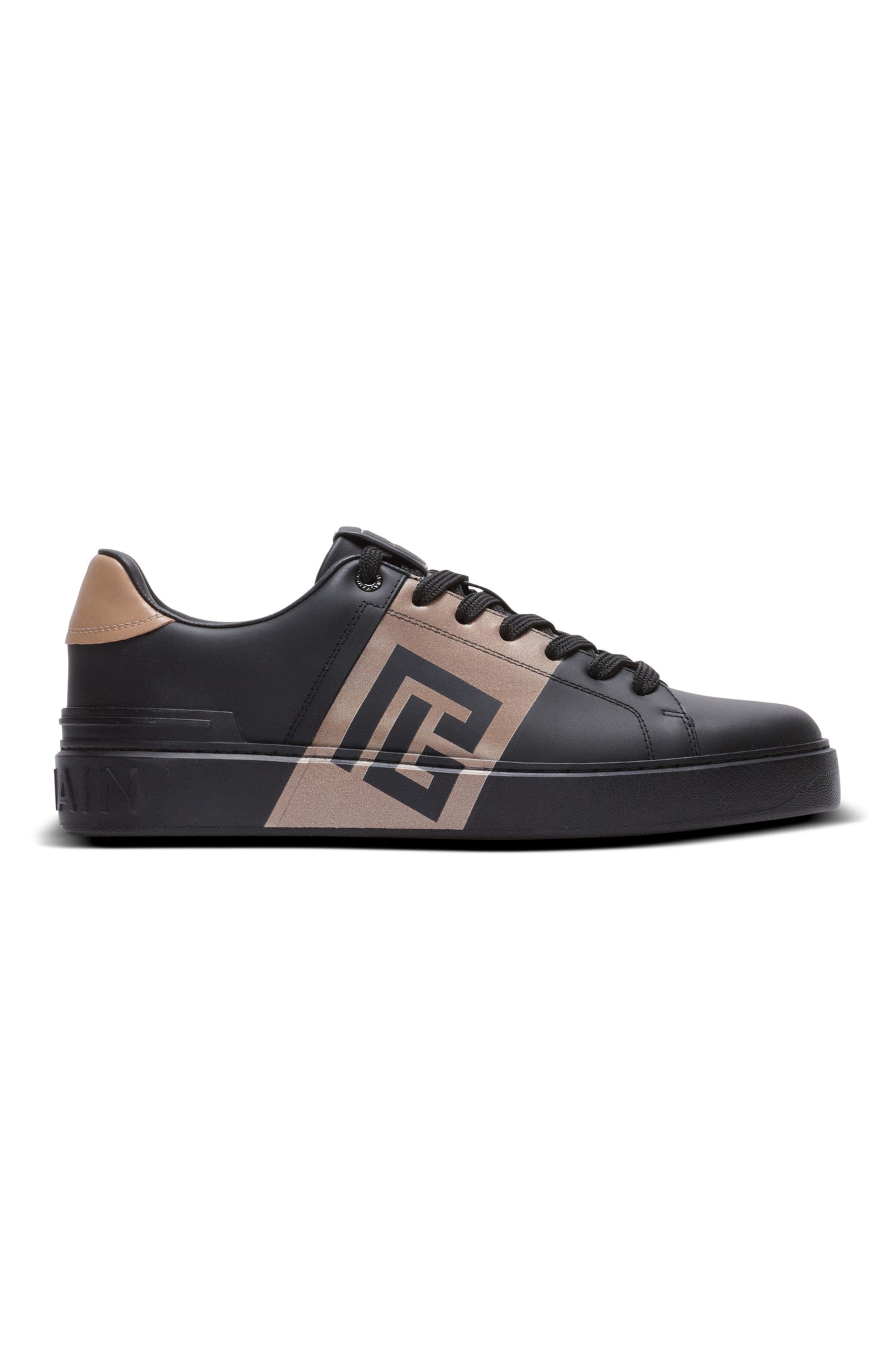 Balmain B-Court trainers in calfskin, Main, color, 