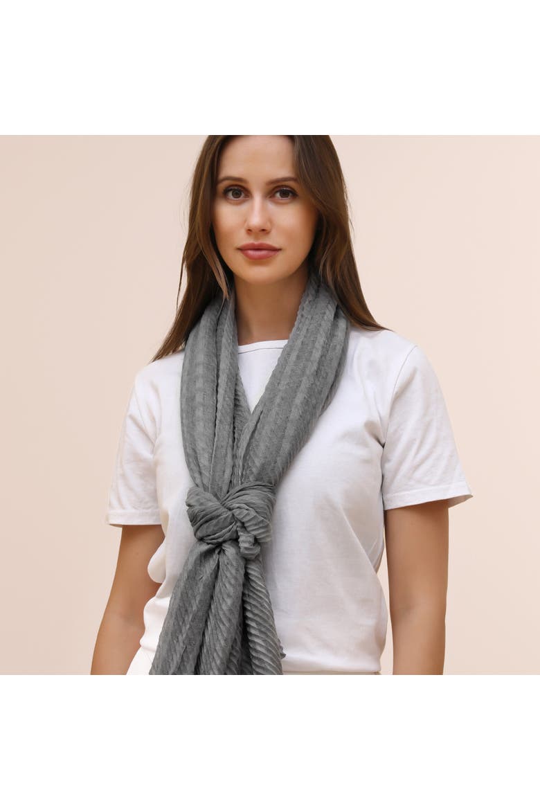 The Jordan Lightweight Scarf, Alternate, color, Pewter