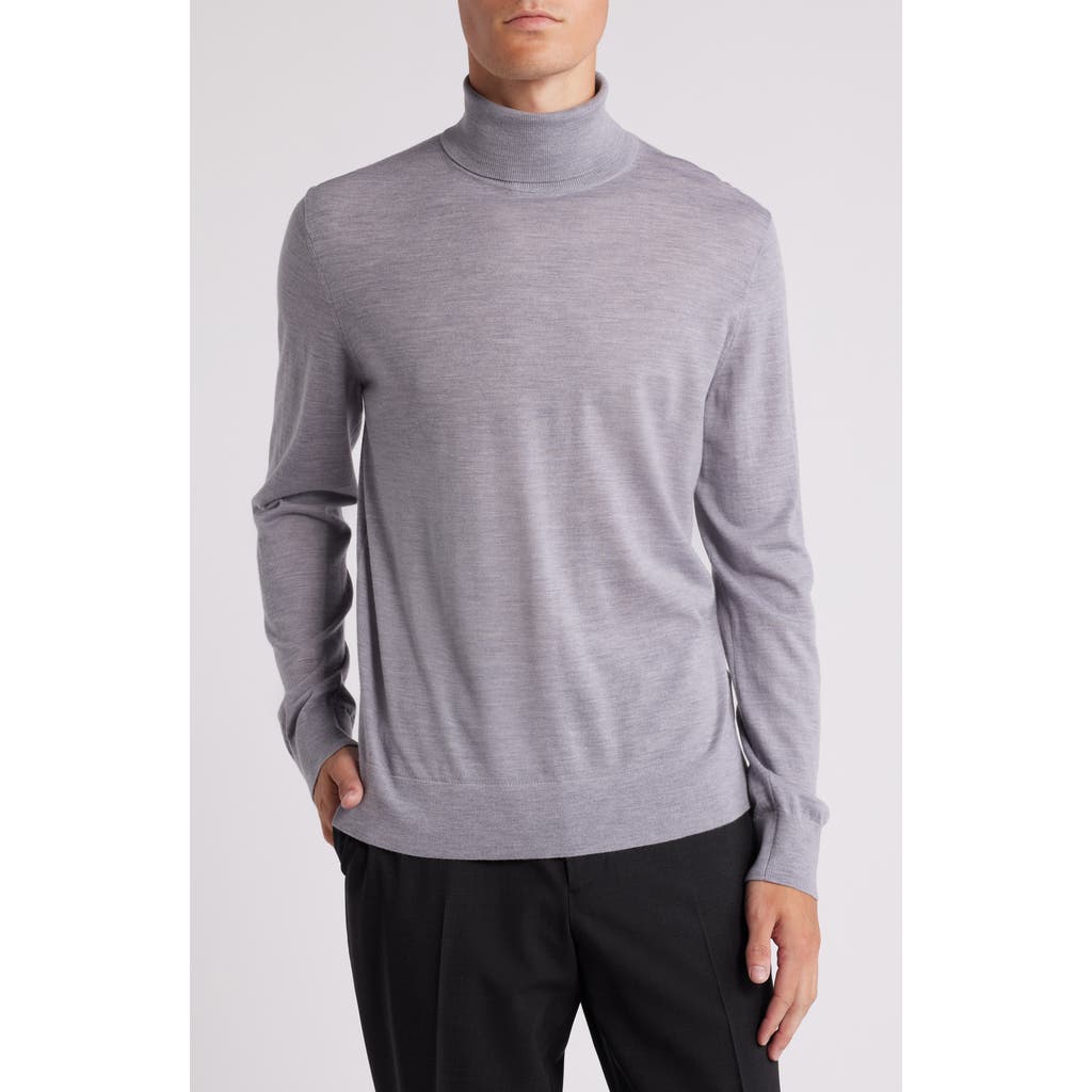 Theory Merino Wool Blend Turtleneck Sweater In Gold