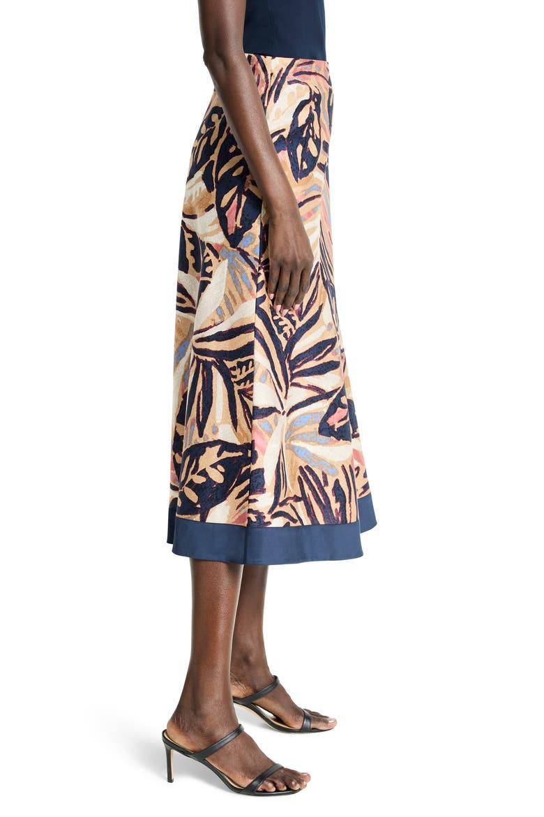 Terracotta Garden Cotton Midi Skirt, Alternate, color, NEUTRAL MULTI