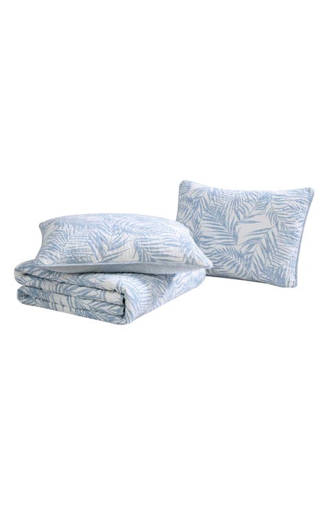 Palmday Cotton Quilt & Sham Set
