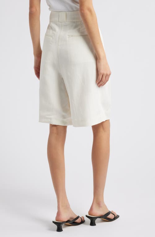 Solid & Striped The Lalleen Pleated Bermuda Shorts In Brule