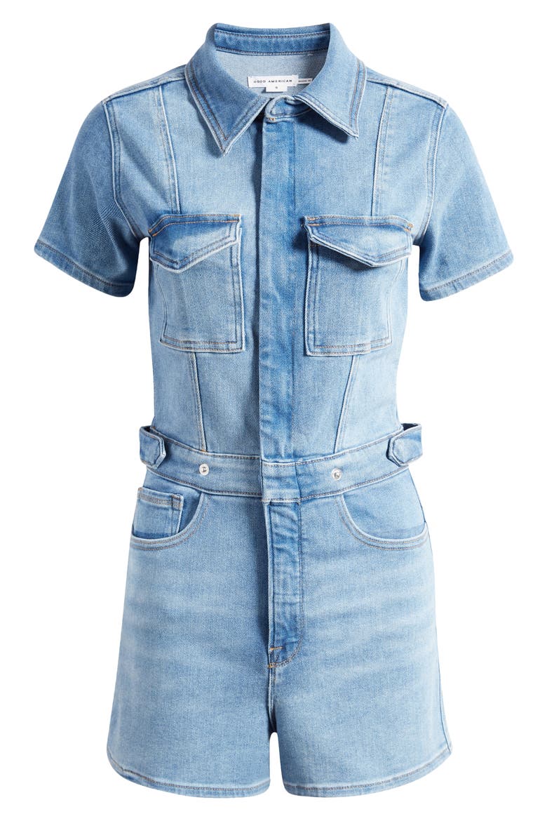 Fit for Success Denim Romper, Alternate, color, BLUE274