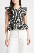 Rails Cali Ikat Print Peplum Top