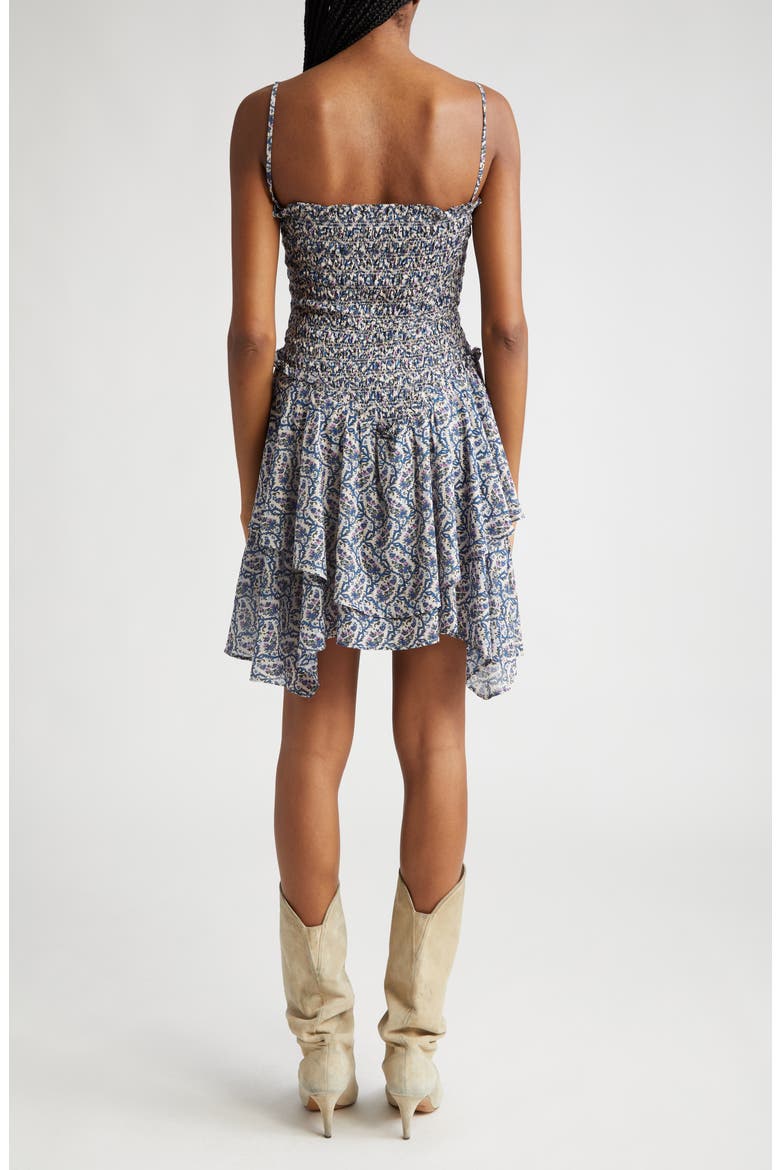 Anka Floral Tiered Ruffle Cotton Sundress, Alternate, color, ECRU