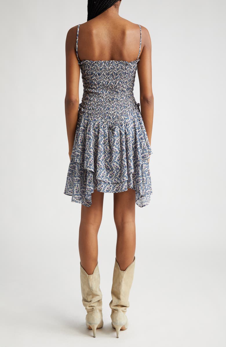 Isabel Marant Étoile Anka Floral Tiered Ruffle Cotton Sundress, Alternate, color,