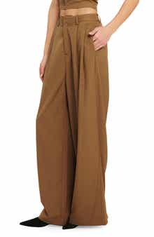 Pleated Wide Leg Pants
