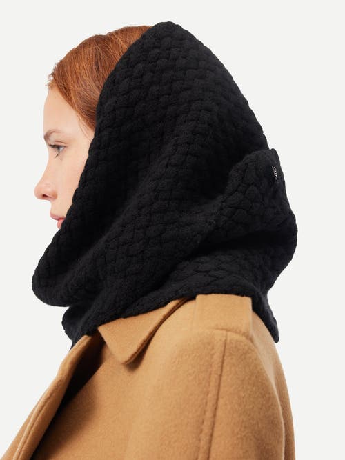 Gobi Mongolian Cashmere Regenerative-cashmere Snood In Black