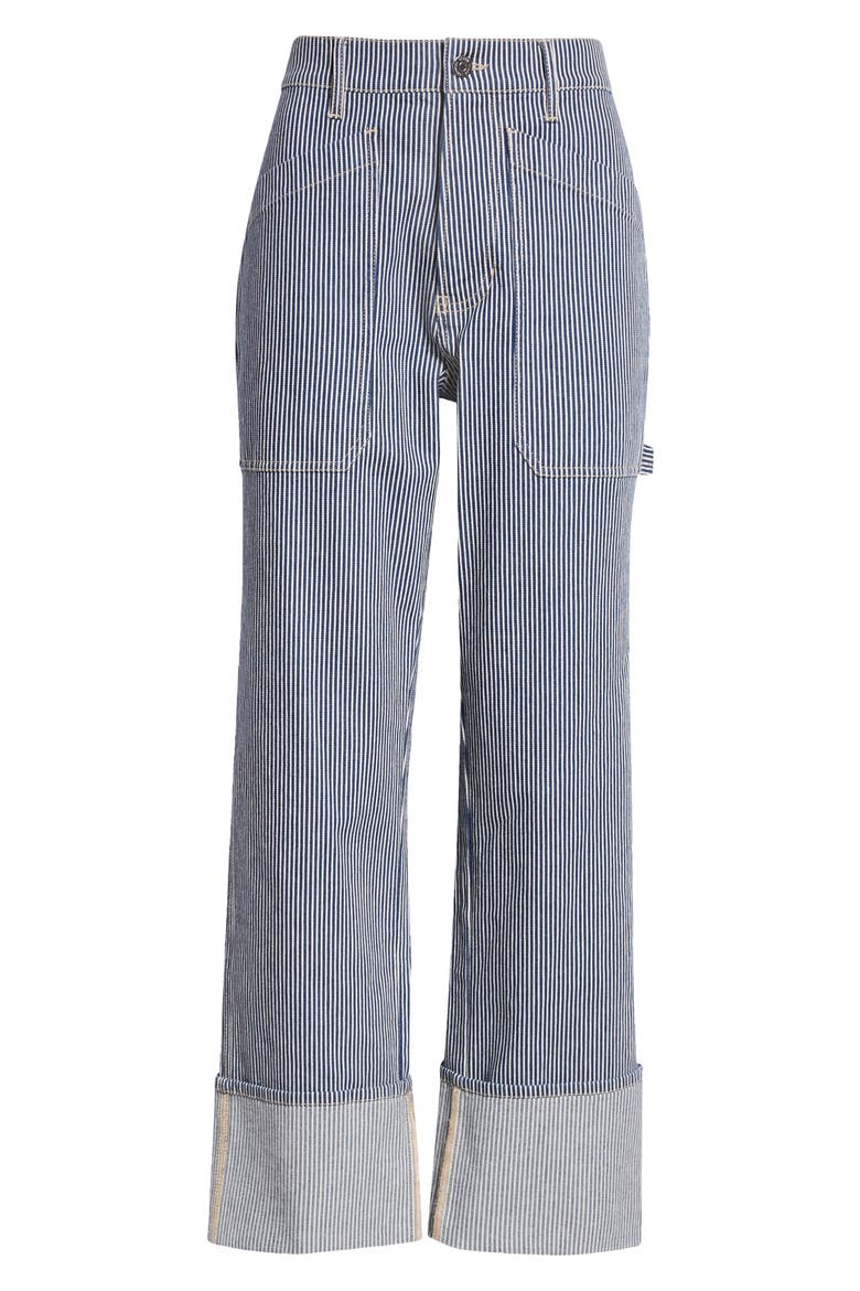 Dylan Stripe High Waist Relaxed Straight Leg Jeans, Alternate, color, SOLSTICE STRIPE