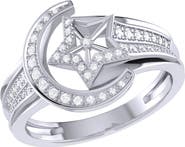 LuvMyJewelry Dreamer Luna Comet Diamond Ring - 0.17ct.
