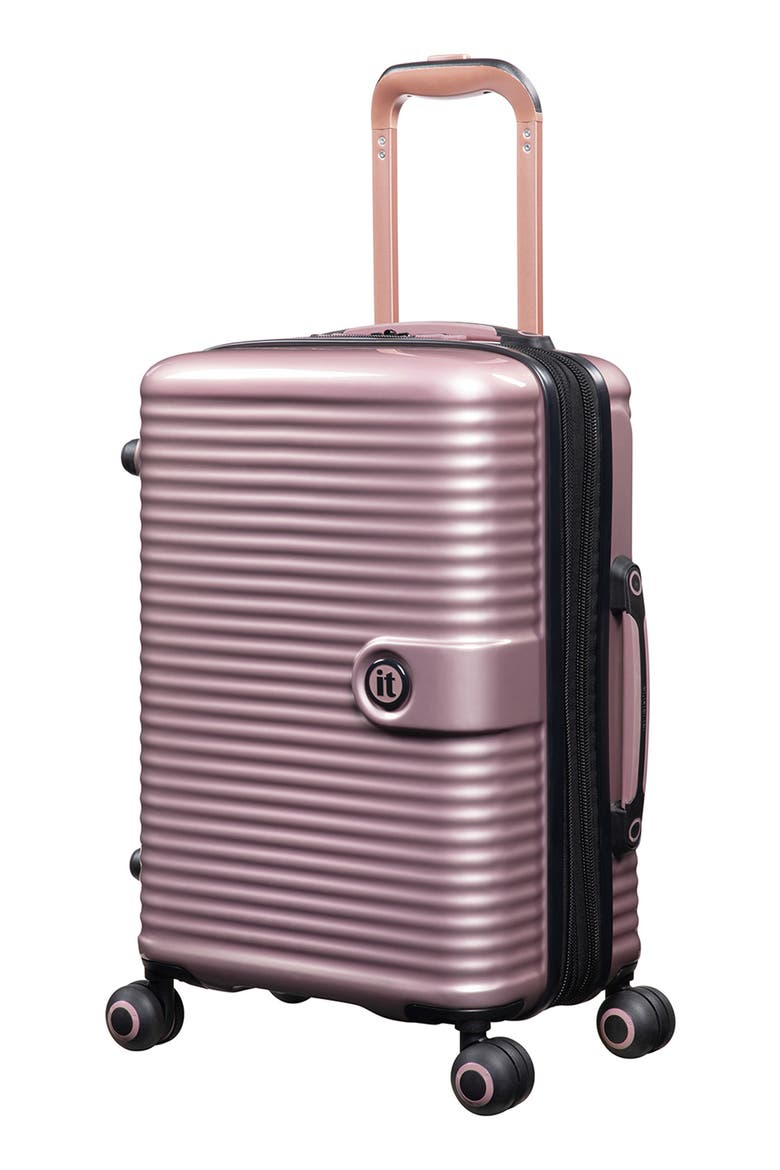 Helixian 21 Inch Hardside Spinner Carry On Suitcase, Main, color, METALLIC ROSE GOLD