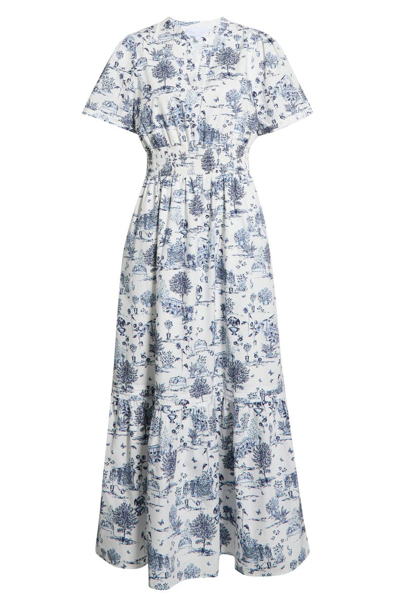SUGARLIPS Renzo Toile Print Cotton Poplin Maxi Dress, Main, color, 