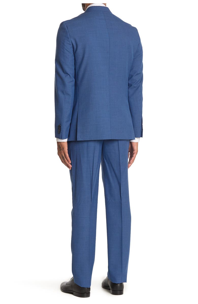 Ben Sherman Blue Sharkskin Slim Fit 2-Piece Suit, Alternate, color, 