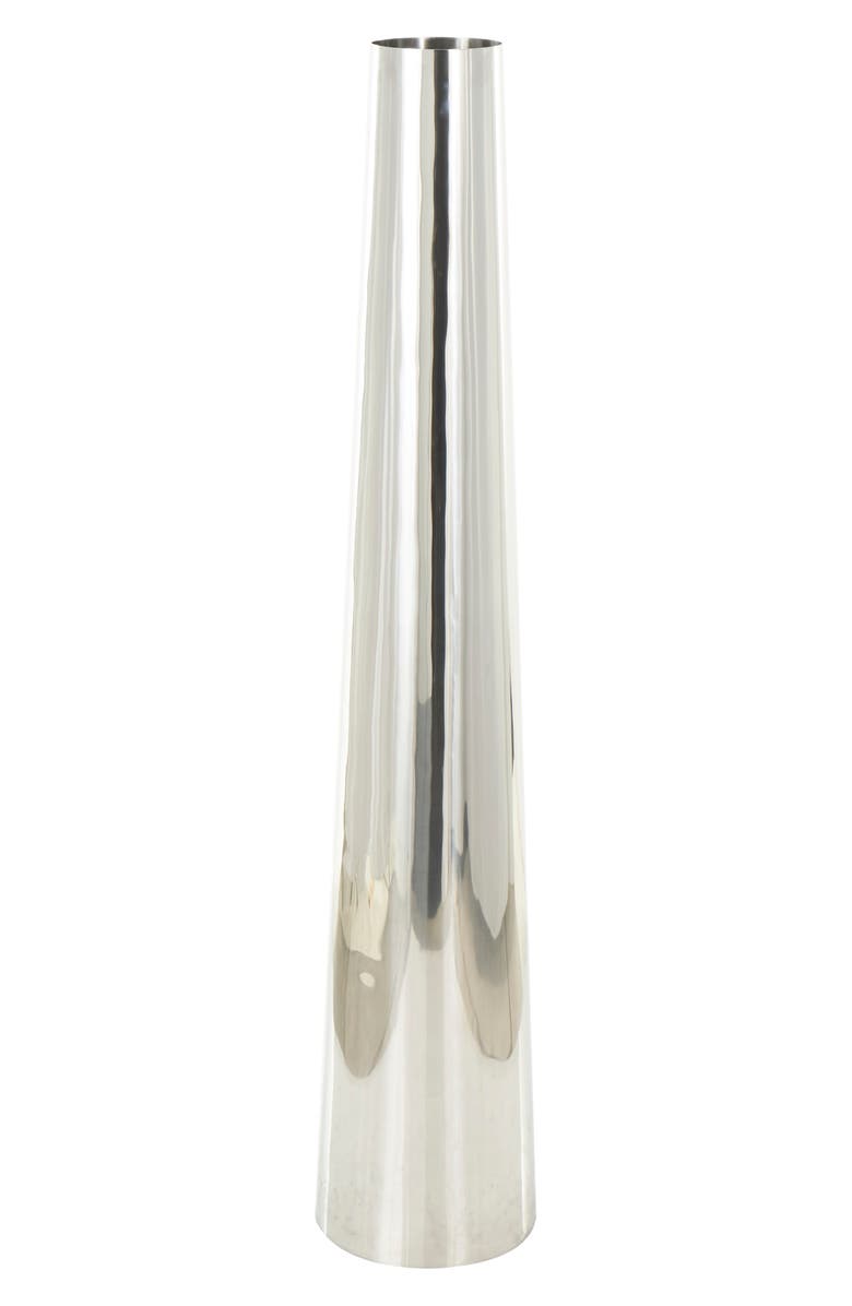 VIVIAN LUNE HOME Stainless Steel Vase, Alternate, color, Silver
