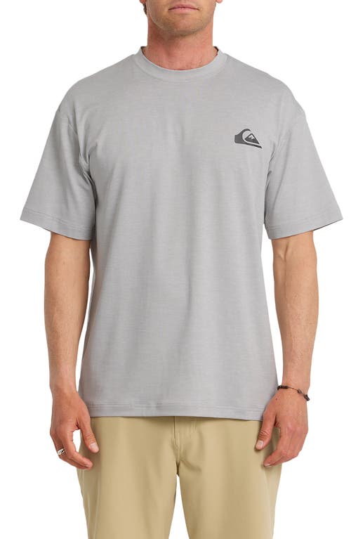 Quiksilver Everyday Surf Short Sleeve Rashguard In Light Grey Hth