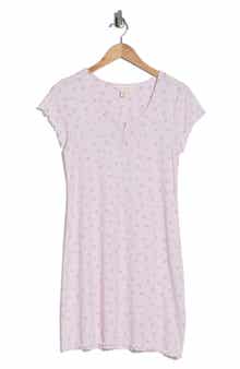 Laura Ashley Ribbed Short Sleeve Nightgown