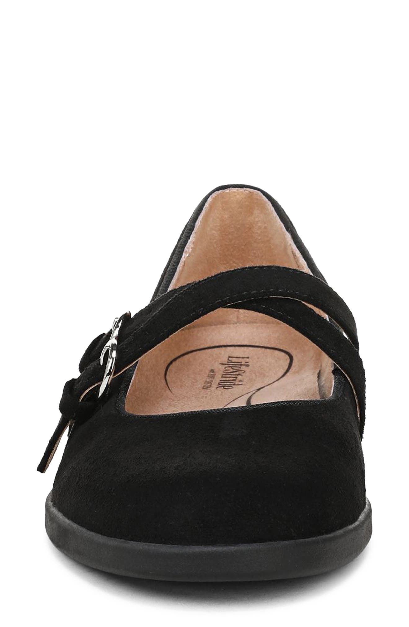 LifeStride Marnie Mary Jane Flat, Alternate, color, Black