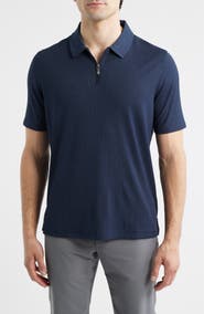 Johnston & Murphy Finn Rib Zip Polo