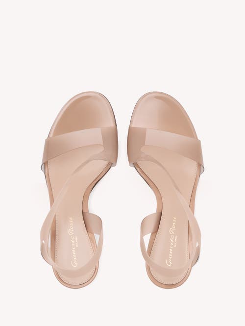 Gianvito Rossi Metropolis 70 Pvc And Leather Stiletto Sandals In Beige